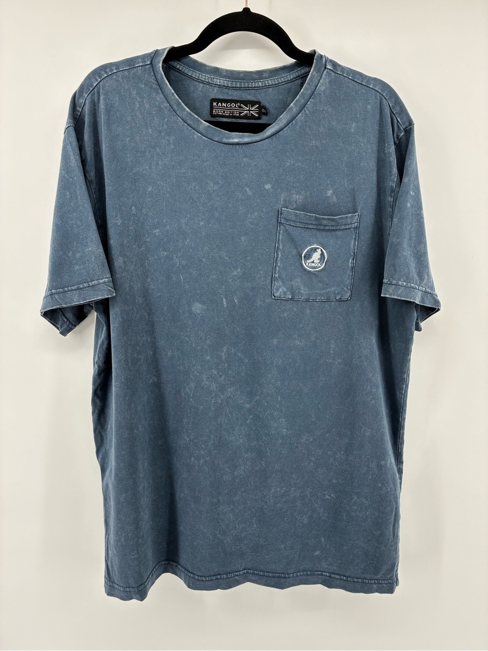Kangol Men's Vintage Wash Pocket T-Shirt — Blue